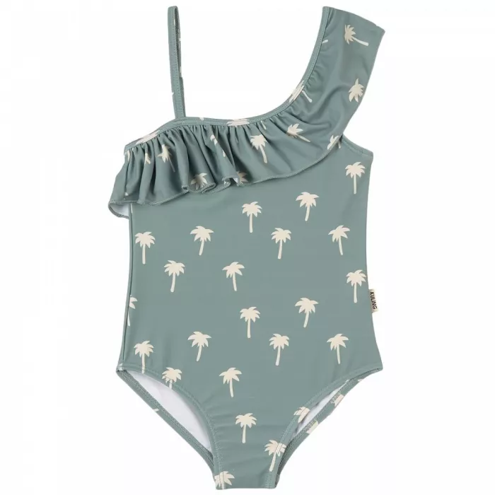 Costum de baie intreg cu protectie UV 50+ pentru fete - Palm Trees - KULING