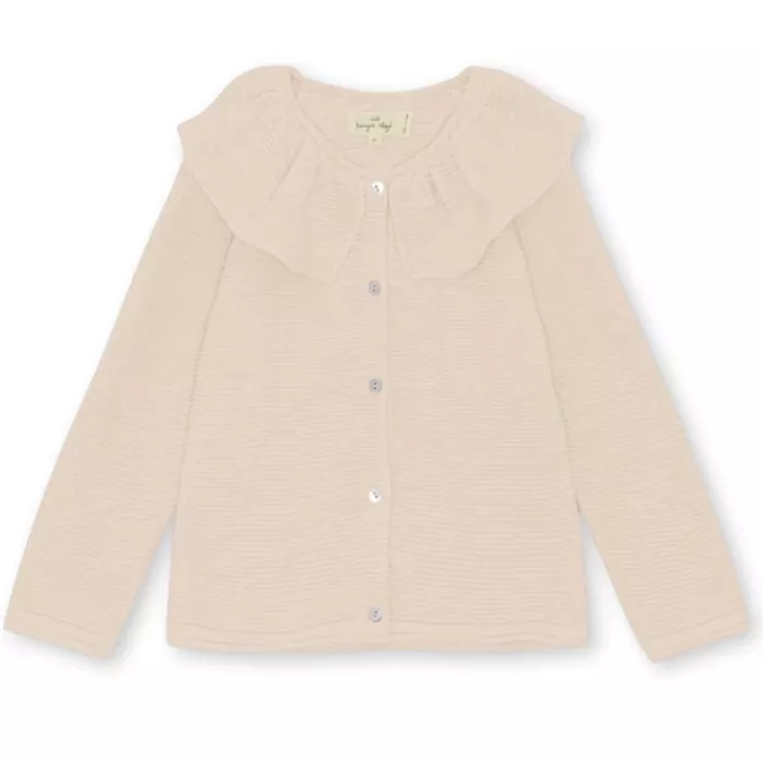 Cardigan tricotat din bumbac organic - Cabby - OFF WHITE - Konges Sløjd