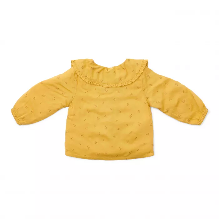 Bluzita cu maneci bufante - Warm Yellow Blooming Flower - Little Farm - Little Dutch