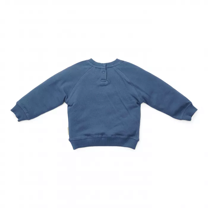 Bluza cu maneca lunga din bumbac organic - Dark Blue - Little Farm - Little Dutch