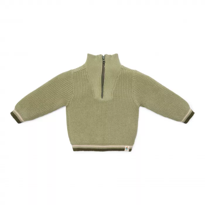 Pulover din tricot de bumbac organic - Little Farm - Green - Little Dutch