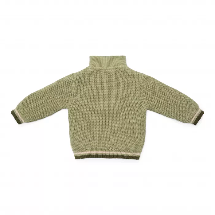 Pulover din tricot de bumbac organic - Little Farm - Green - Little Dutch