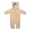 Salopeta captusita cu gluga din material teddy - Sand - Little Dutch