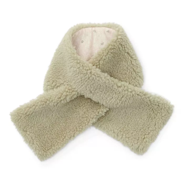 Fular din material teddy - Soft Green - Little Dutch