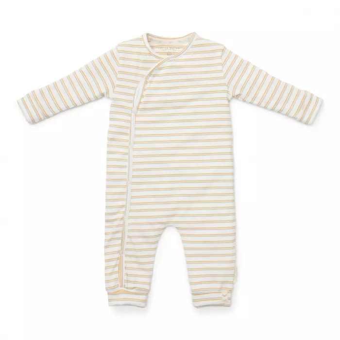 Salopeta din bumbac organic - Little Farm - Multi Stripe - Little Dutch