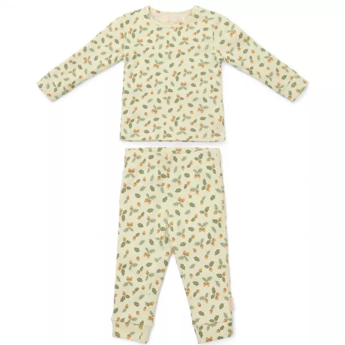 Pijama din bumbac organic - Forest Leaves - Little Dutch