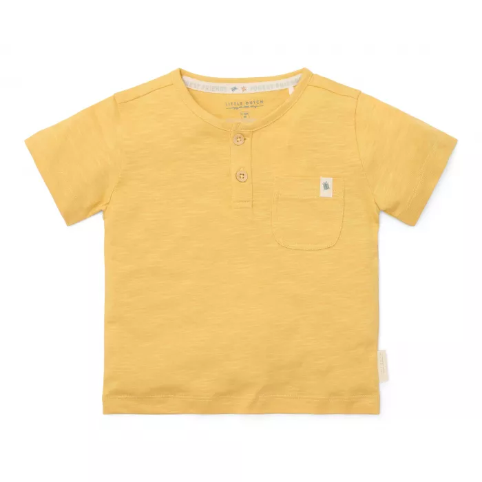 Tricou din bumbac organic - Yellow - Forest Friends - Little Dutch