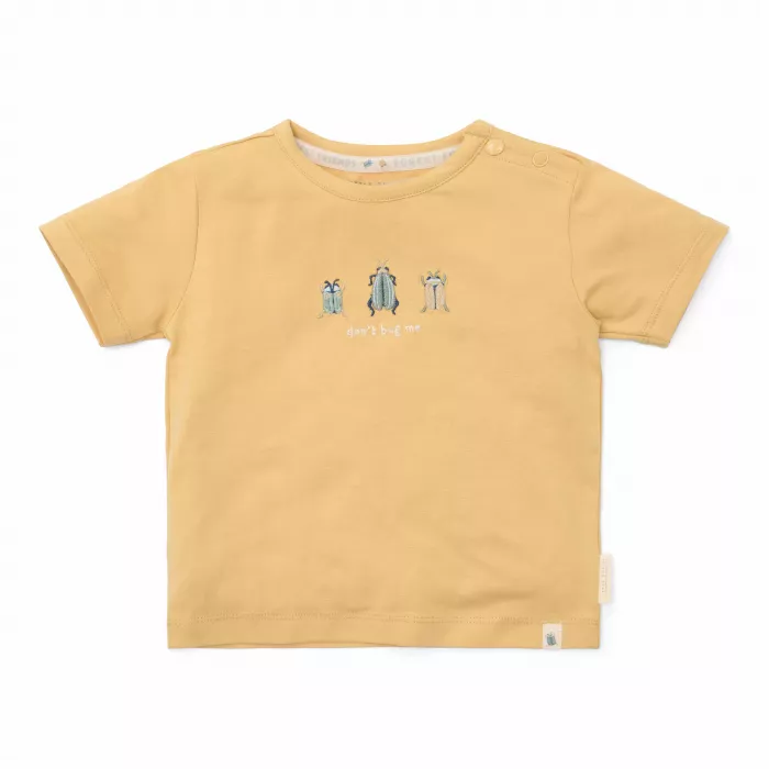 Tricou din bumbac organic - Almond - Forest Friends - Little Dutch