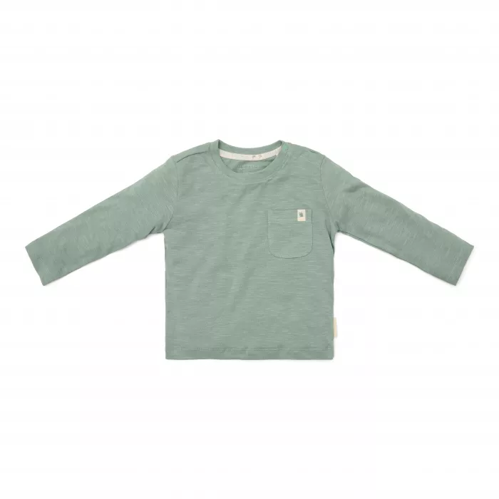 Bluza din bumbac organic - Forest Green - Forest Friends - Little Dutch