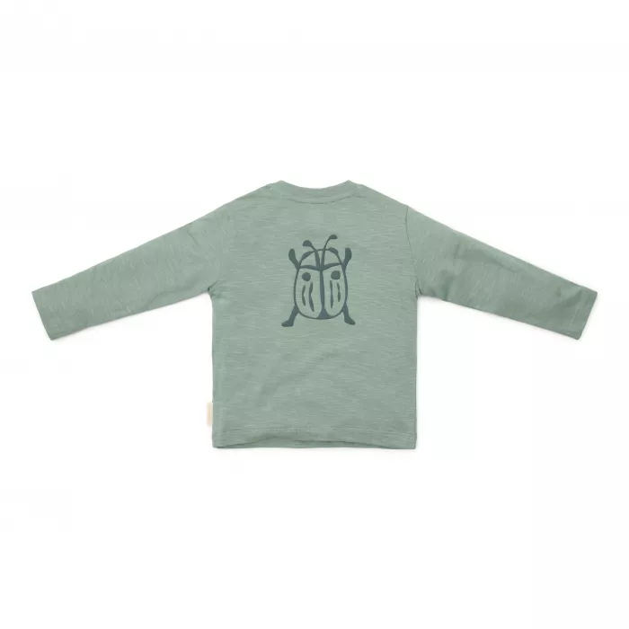 Bluza din bumbac organic - Forest Green - Forest Friends - Little Dutch