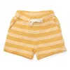 Pantaloni scurti din bumbac organic -Yellow Stripe - Forest Friends - Little Dutch