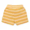 Pantaloni scurti din bumbac organic -Yellow Stripe - Forest Friends - Little Dutch