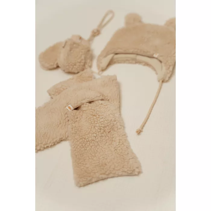 Fular din material teddy - Sand - Little Dutch