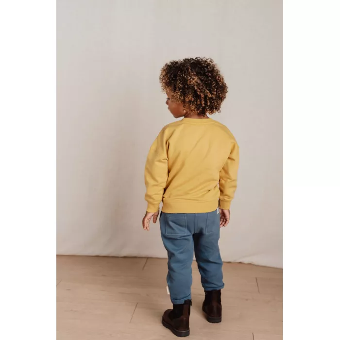 Bluza cu maneca lunga din bumbac organic- Mustard Yellow - Little Dutch