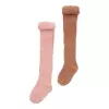 Ciorapi din bumbac - set 2 bucati - Soft Rose / Brown - Little Dutch