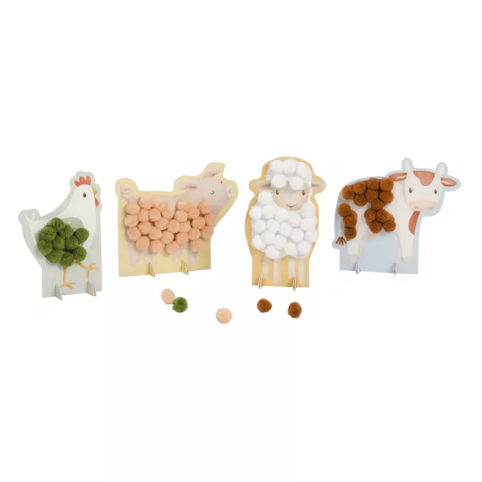 Joc de activitati cu pompoane - Little Farm - Little Dutch