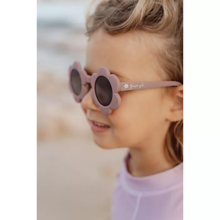 Ochelari de soare pentru copii cu protectie UV400 - Flower Mauve - Little Dutch