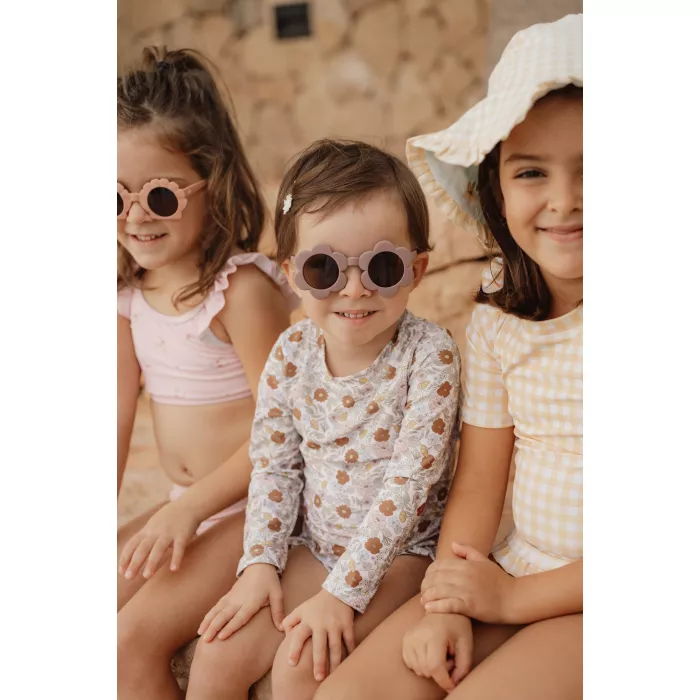 Ochelari de soare pentru copii cu protectie UV400 - Flower Mauve - Little Dutch