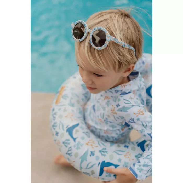 Ochelari de soare pentru copii cu protectie UV400 - Ocean Dreams Blue - Little Dutch