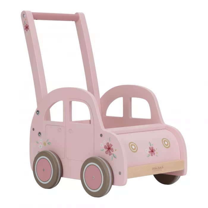 Antemergator/Premergator din lemn - Mini-van - Pink - Little Dutch