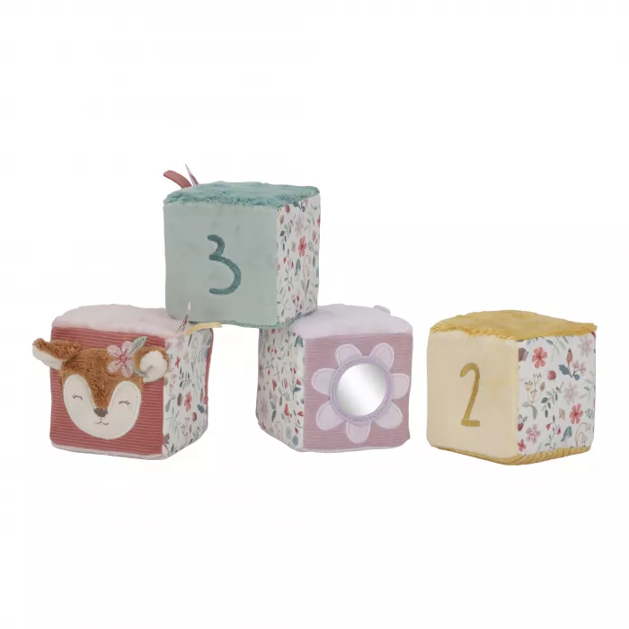 Set de 4 cuburi senzoriale pentru bebelusi - Fairy Garden - Little Dutch