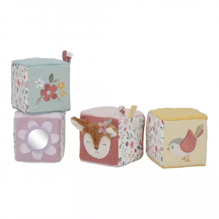 Set de 4 cuburi senzoriale pentru bebelusi - Fairy Garden - Little Dutch