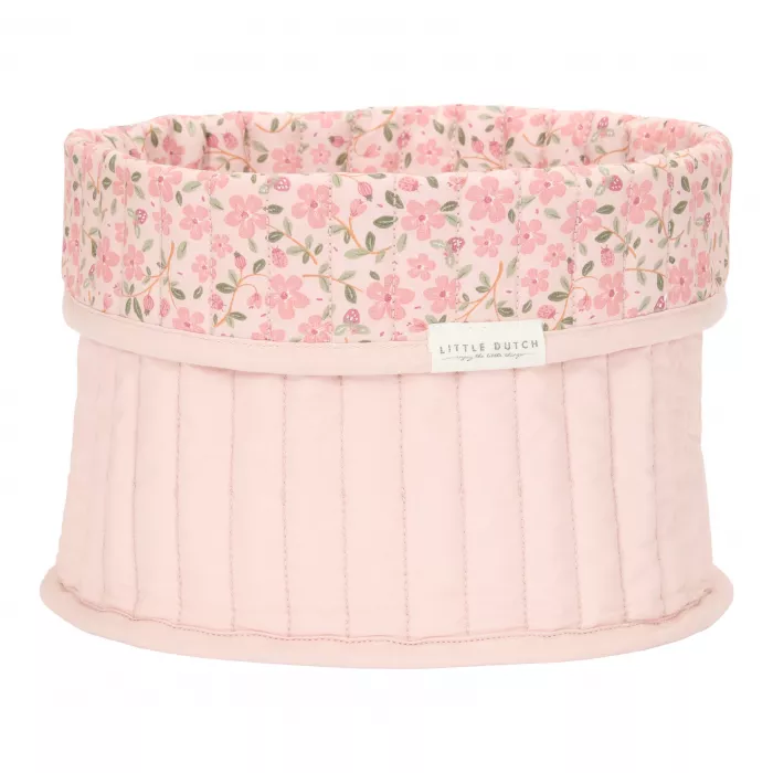 Cos de depozitare rotund matlasat pentru comoda de infasat - Fairy Floral - Little Dutch