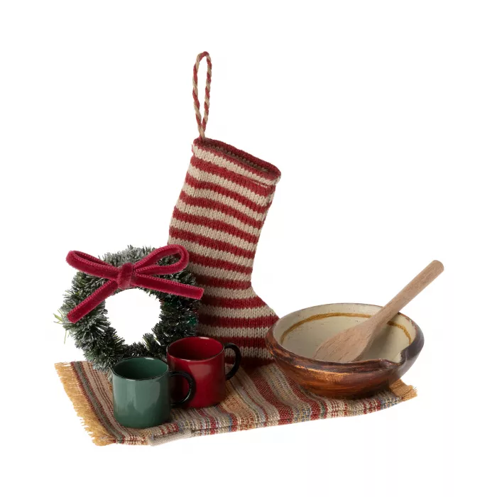 Accesorii pentru casuta de papusi - COSY CHRISTMAS  SET - Maileg