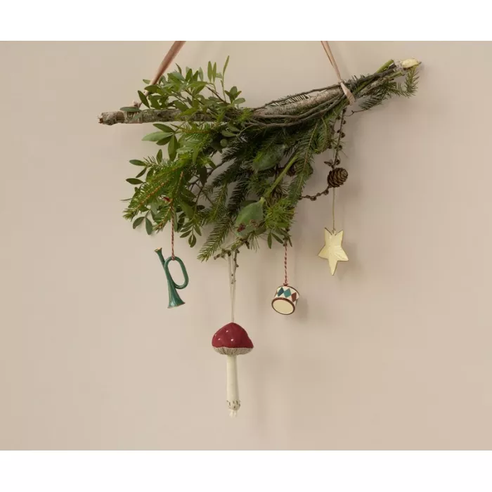 Accesorii pentru Craciun - Ornament metalic - Trompeta - Mint - Maileg