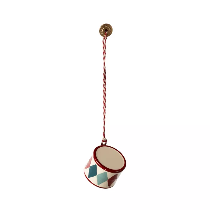 Accesorii pentru Craciun - Ornament metalic - Toba mica - Classic Red - Maileg