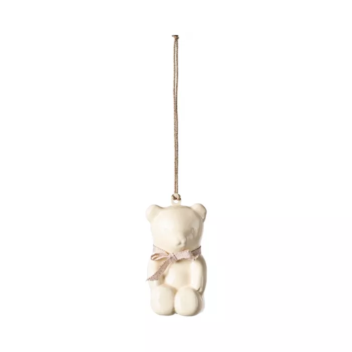 Accesorii pentru Craciun - Ornament metalic - Teddy Bear - Off white/Rose - Maileg