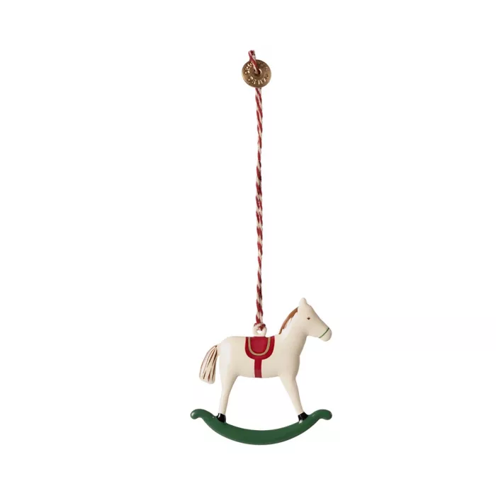 Accesorii pentru Craciun - Ornament metalic - Rocking Horse - Maileg