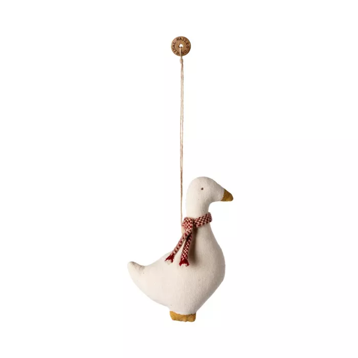 Accesorii pentru Craciun - Ornament din bumbac organic - Goose - Red - Maileg