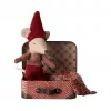 Jucarie textila - CHRISTMAS MOUSE IN SUITCASE - BABY MOUSE - Maileg