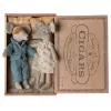 Jucarie textila - MOM AND DAD MICE IN CIGARBOX - Maileg