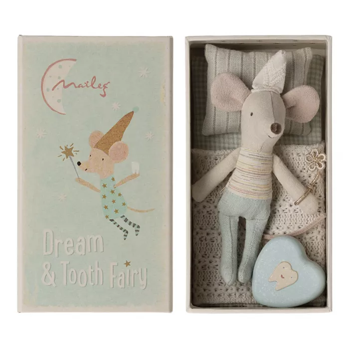 Jucarie textila - TOOTH FAIRY MOUSE IN MATCHBOX - LITTLE BROTHER - Maileg