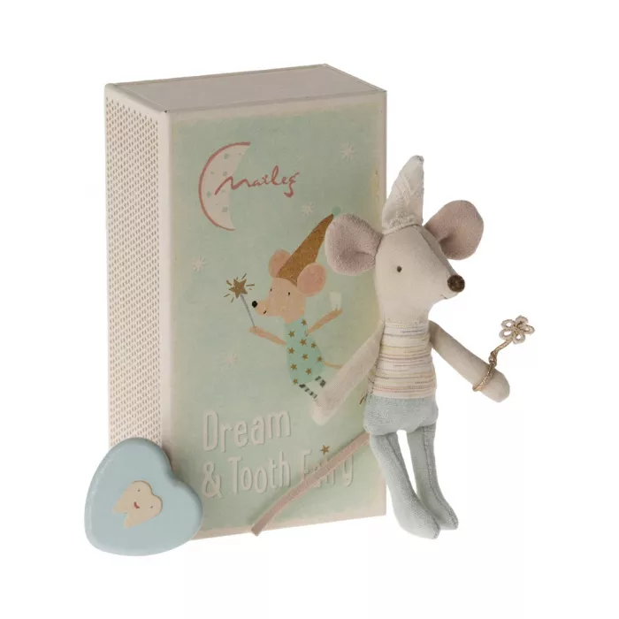 Jucarie textila - TOOTH FAIRY MOUSE IN MATCHBOX - LITTLE BROTHER - Maileg