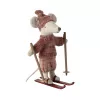 Miniaturi casuta de papusi - Winter mouse with ski set - Big Sister - Rose - Maileg