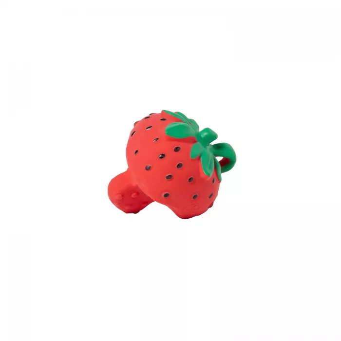 Jucarie de dentitie din cauciuc natural mini - Sweetie the Strawberry - Oli & Carol