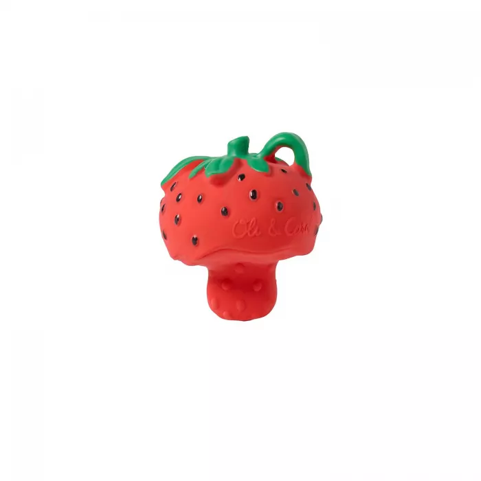 Jucarie de dentitie din cauciuc natural mini - Sweetie the Strawberry - Oli & Carol