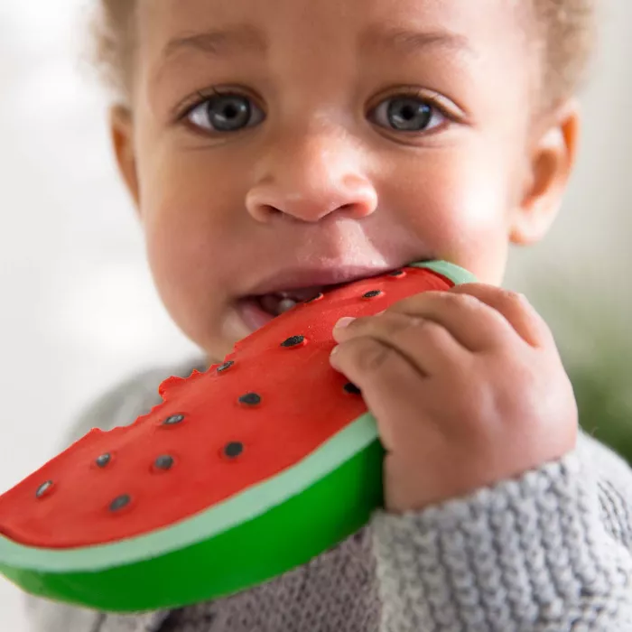 Jucarie de dentitie din cauciuc natural - Wally the Wattermelon - Oli & Carol